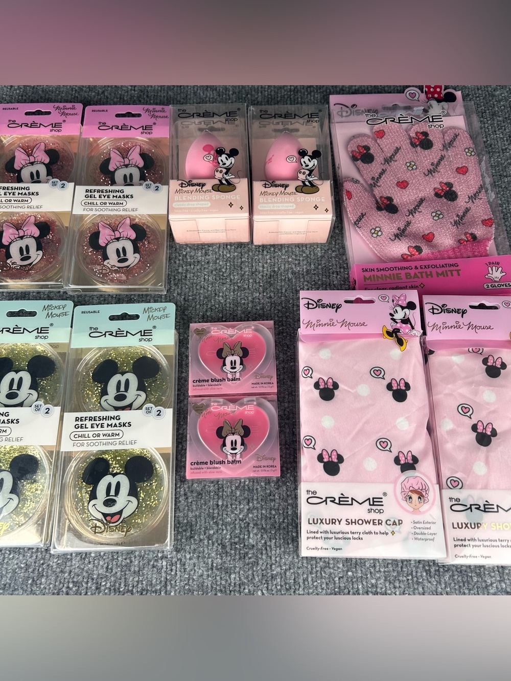 The Crème Shop Disney Minnie & Mickey Mouse Spa Gift & Bath Set - lot of 11